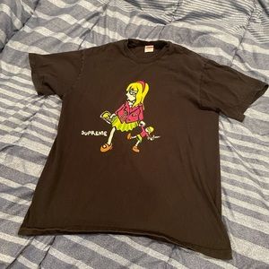 supreme graphic tee lightly used in great condition super comfy fits a large
